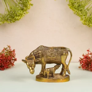 Brass Cow With Calf