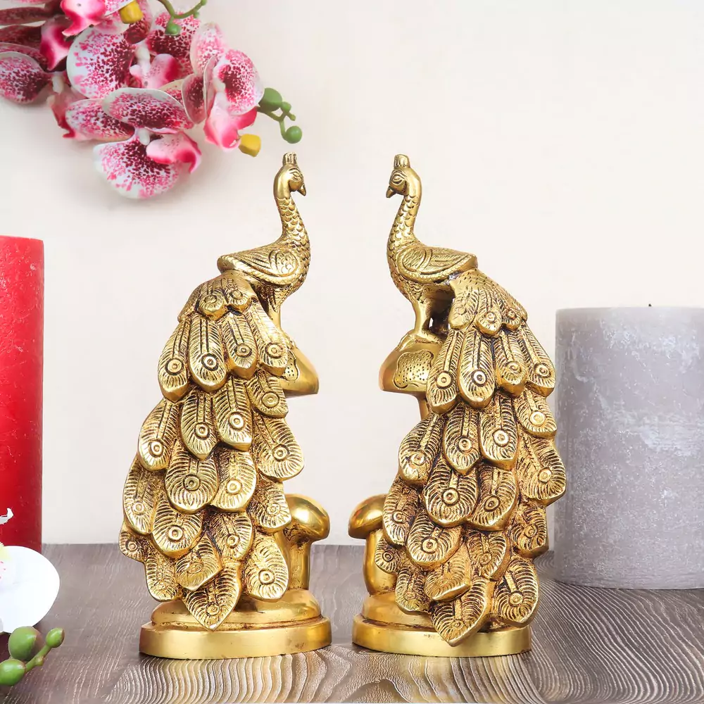 Peacock Brass Ornament