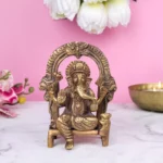 Brass Ganesha In Sitting Posture- 5 inch